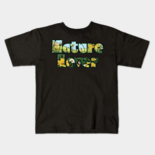 Nature Lover, Flower Art Kids T-Shirt